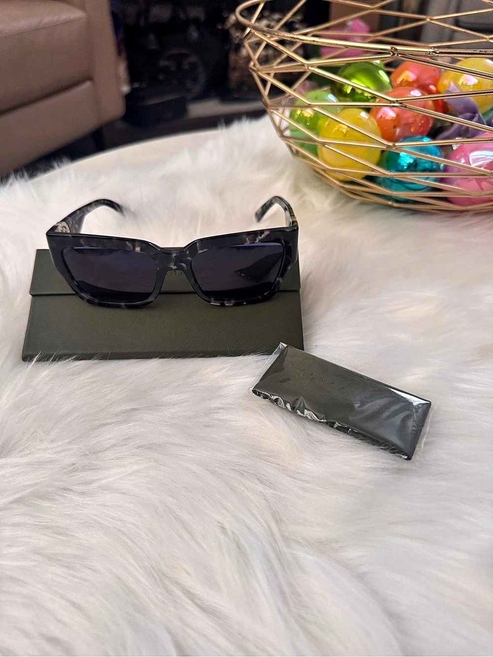 New Longchamp Tortoiseshell Sunglasses Black & Brown
